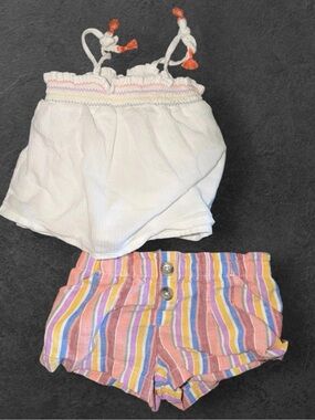 OshKosh B’gosh Baby Girl 2 Piece Summer Outfit Set 12M